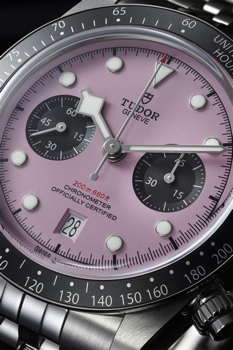 tudor pink chrono price|tudor chronograph pink.